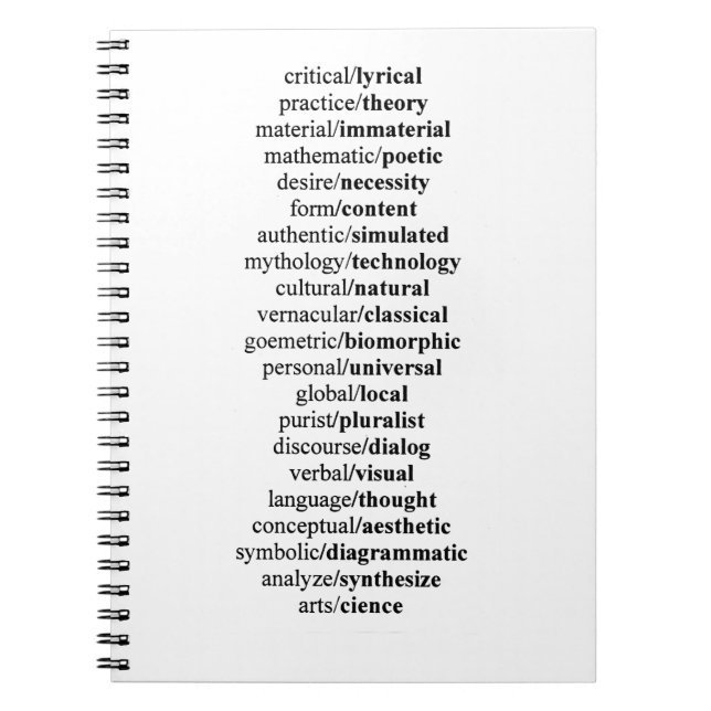 Caderno Espiral Libreta conceptos apuestos (Frente)