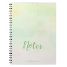 Libreta de espiral acuarela tonos suaves