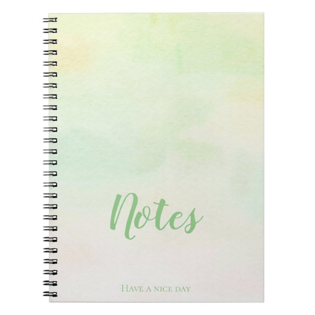 Caderno Espiral Libreta de espiral acuarela tonos suaves (Frente)