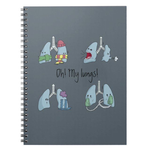 Caderno Espiral Libreta espiral: Oh! My Lungs! (Frente)
