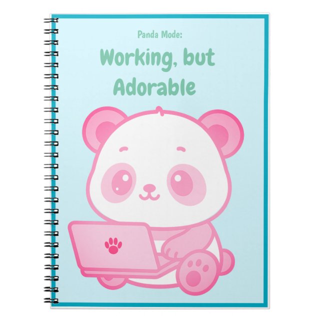 Caderno Espiral Libreta Panda Adorable (Frente)