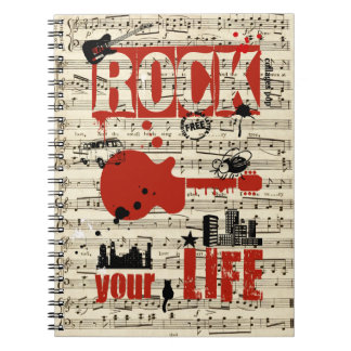 Caderno Espiral Libreta Rock sua vida 2