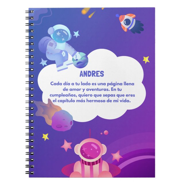 Caderno Espiral Libreta sencilla personalizada (Frente)