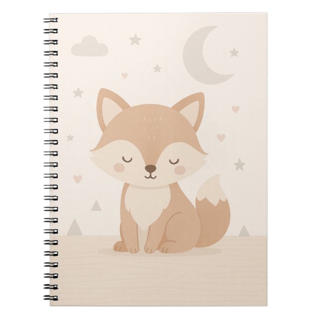 Caderno Espiral Libreta Zorrito Nórdico – Dulzura Natural (Frente)