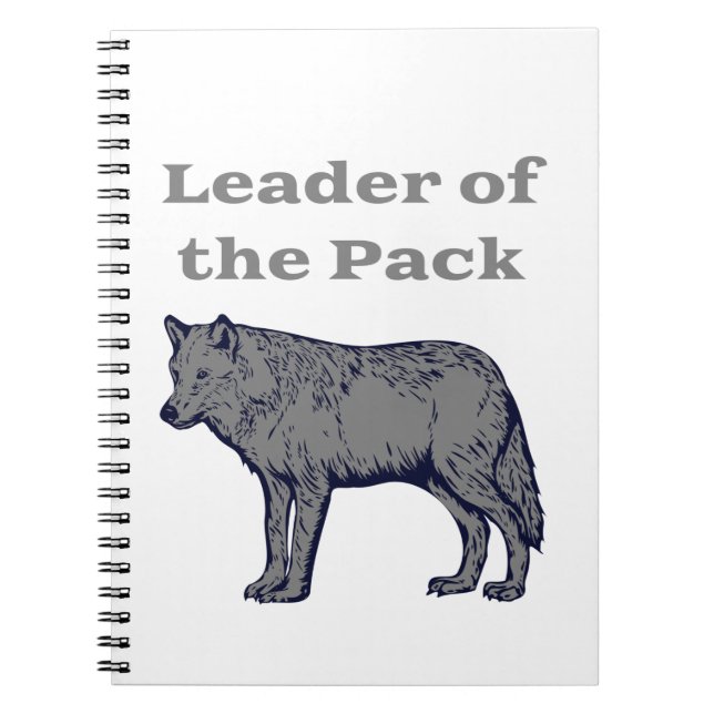 Caderno Espiral Líder do Lobo de Pack (Frente)