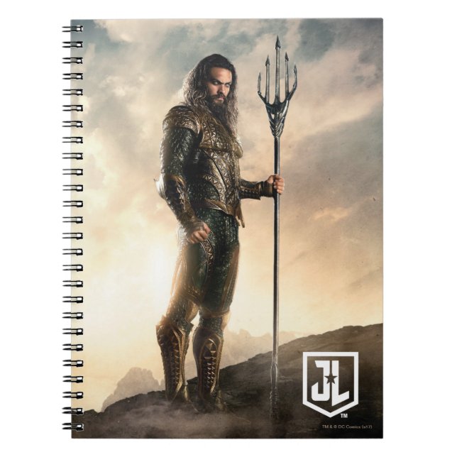 Caderno Espiral Liga da Justiça | Aquaman Em Battlefield (Frente)