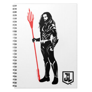Caderno Espiral Liga da Justiça Aquaman Pose Noir Pop Art