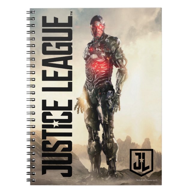 Caderno Espiral Liga da Justiça | Cyborg Em Battlefield (Frente)