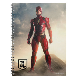 Caderno Espiral Liga da Justiça  Flash no campo de batalha