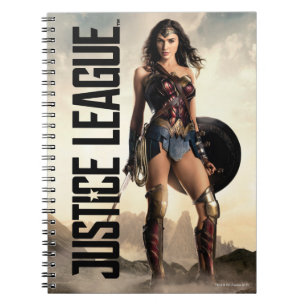 Caderno Espiral Liga da Justiça Mulher Maravilha Em Battlefield