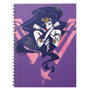 Caderno Espiral Liga da Justiça  Pop de Mulher Maravilha e Símbo