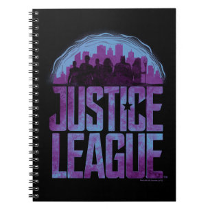 Caderno Espiral Liga da Justiça Silhouette da Liga da Justiça