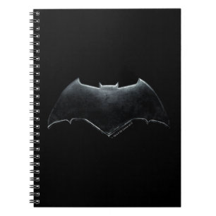 Caderno Espiral Liga da Justiça Símbolo de Batman Metálico
