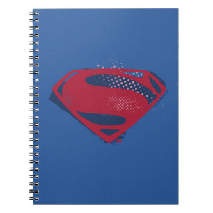 Caderno Espiral Liga da Justiça  Símbolo Superman Pincel e Meio-