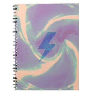 Caderno Espiral Lightning ray blue tech