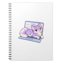 Caderno Espiral Lila Laptop