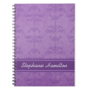 Caderno Espiral Lilac Damask