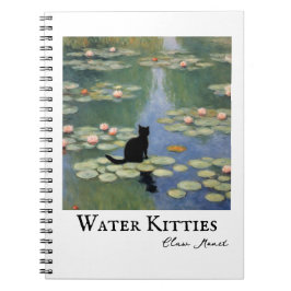 Caderno Espiral Lilas de Gato de Lã de Água de Lâmpada