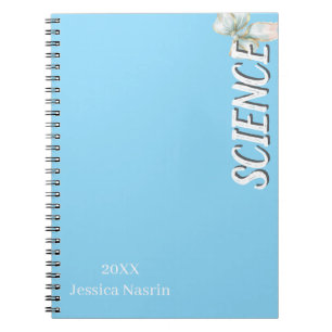 Caderno Espiral Lilás Minimalista Texto Vertical Assunto Escolar
