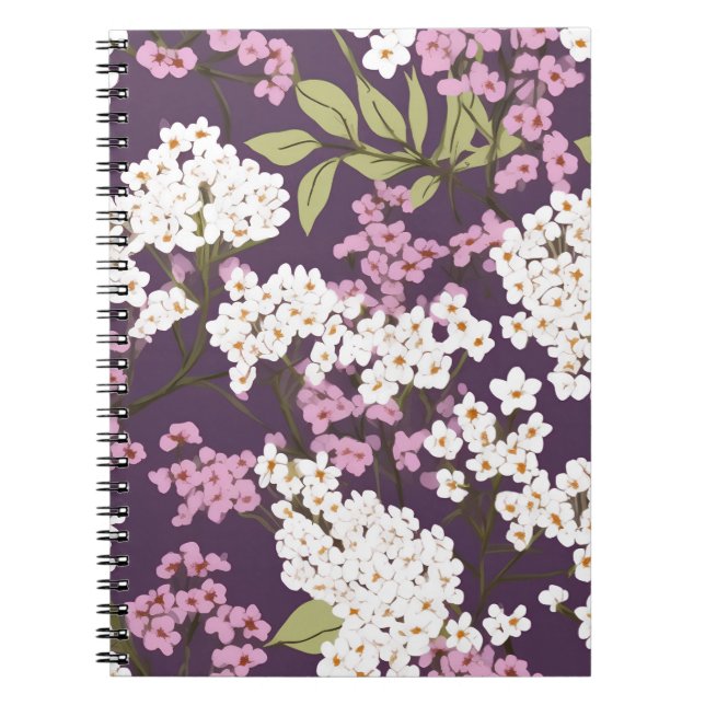 Caderno Espiral Lilases Em Roxo (Frente)