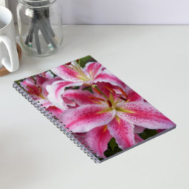 Caderno Espiral Lilases Orientais Rosa Floral