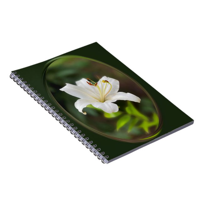 Caderno Espiral Lily branca-selvagem (Lado Direito)