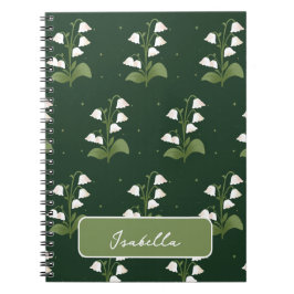 Caderno Espiral Lily do Bloco de Notebooks Espirais Florais do Val