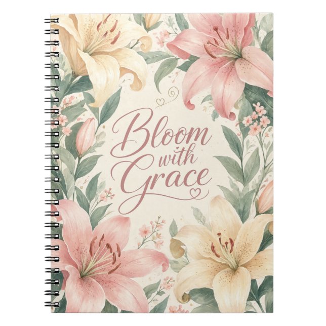 Caderno Espiral Lily : Florescer com Graça (Frente)