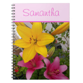 Caderno Espiral Lily Lillies Flower Girls Name