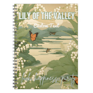 Caderno Espiral Lily of the Valley Birth Month Flower Japonês