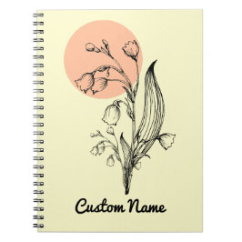 Caderno Espiral Lily of the Valley May Birth Month Flower