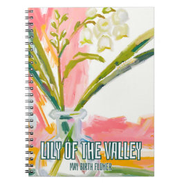 Caderno Espiral Lily of the Valley May Birth Month Flower Gardener