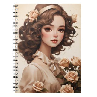 Caderno Espiral Lily Vintage - jornais de lixo imprimíveis