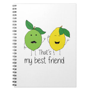Caderno Espiral Limão e Limão - Melhores Amigos BFF