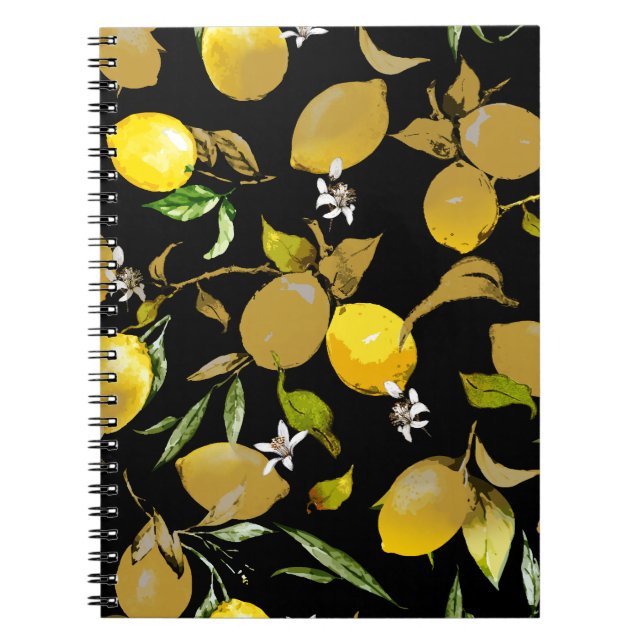 Caderno Espiral Limões de aquarela 31 (Frente)