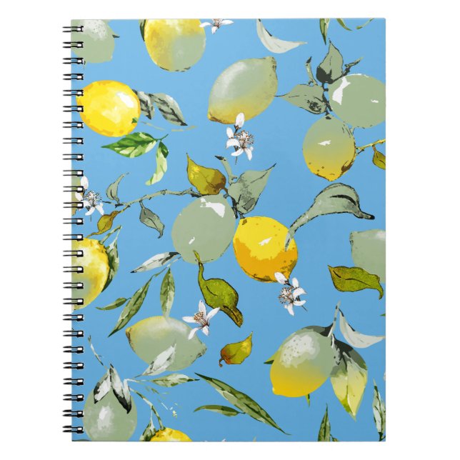 Caderno Espiral Limões de aquarelas 26 (Frente)