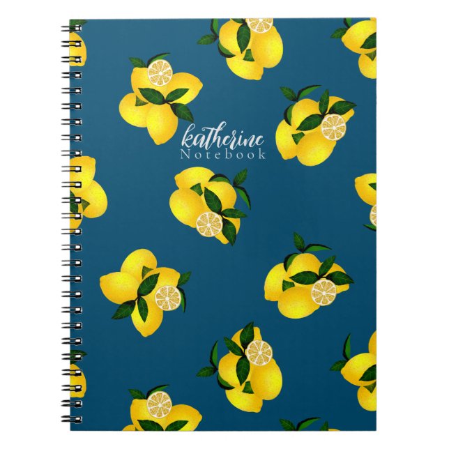 Caderno Espiral Limon Chic Design Turquoise (Frente)