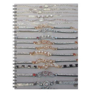 Caderno Espiral Linda coleção de design de arte cardíaca de Jewelr