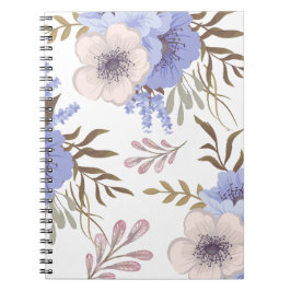 Caderno Espiral Linda Flor Roxo