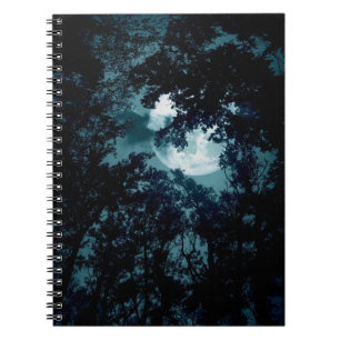 Caderno Espiral Linda Lua brilha pelas árvores