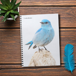 Caderno Espiral Linda Montanha Bluebird na Praia