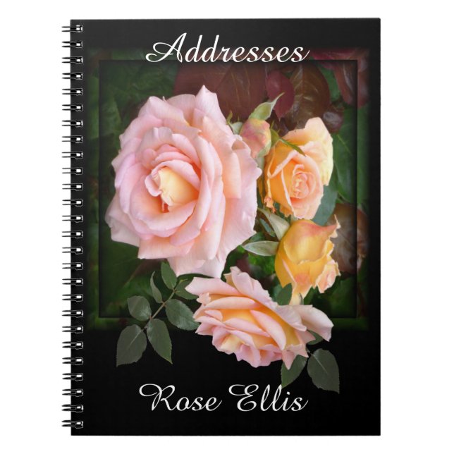 Caderno Espiral Linda Morada das Rosas Rosa (Frente)