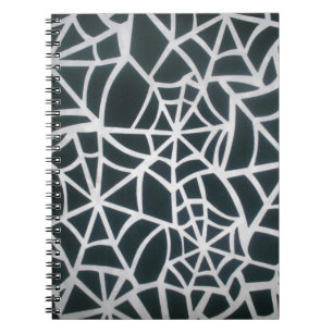 Caderno Espiral Linda teia zebra de Black and White Stripes.JPG