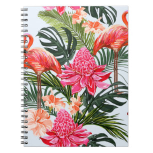 Caderno Espiral Linda tela de fundo de padrão floral uniforme de v