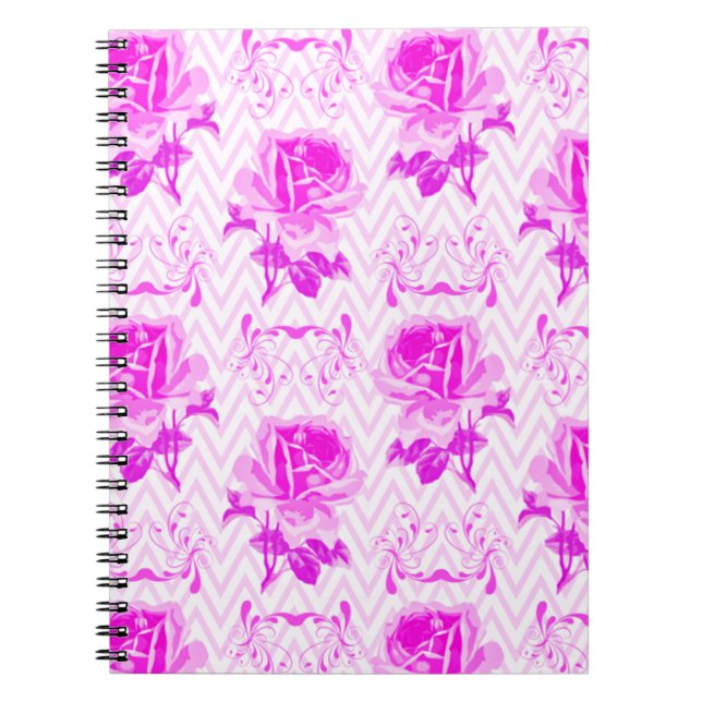 Caderno Espiral Linda Vintage Purple Floral (Frente)