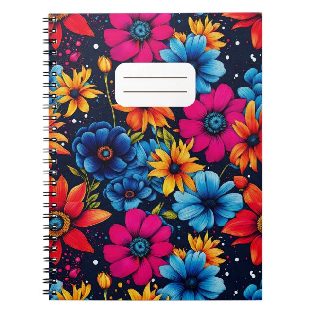Caderno Espiral Lindas Flores e Rosas Doces (Frente)
