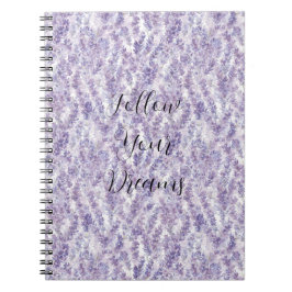 Caderno Espiral Lindas Flores Lavanda  