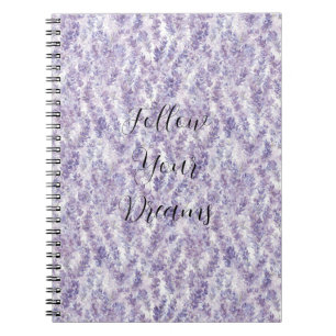 Caderno Espiral Lindas Flores Lavanda  