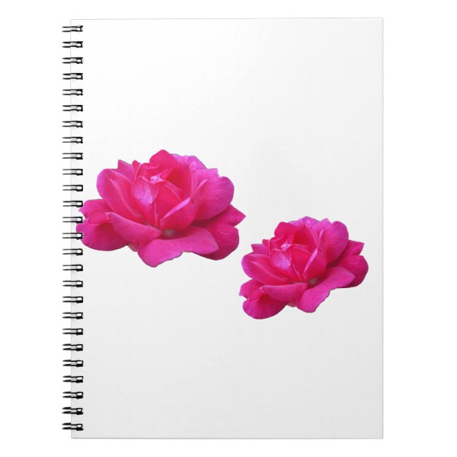 Caderno Espiral Lindas flores rosa rosa (Frente)