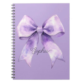 Caderno Espiral Lindo Arco Roxo Nome Personalizado